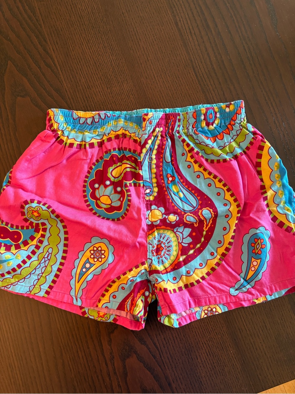 Tepper Jackson Women’s Pink Paisley Elastic-Waist pajama shorts